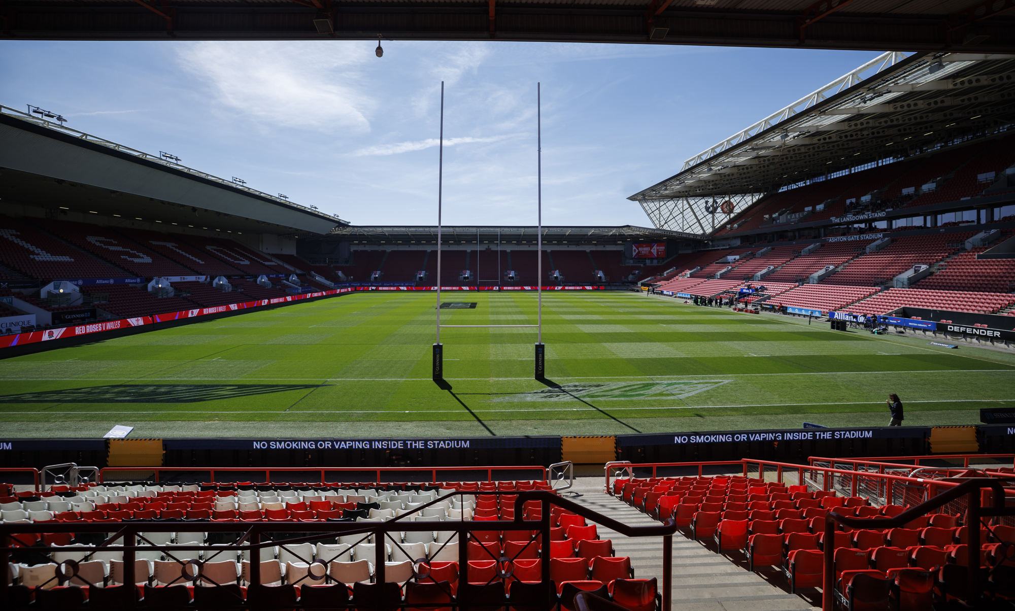 The view from the stands at Ashton Gate ahead of England v Wales in the 2026 Women’s Six Nations