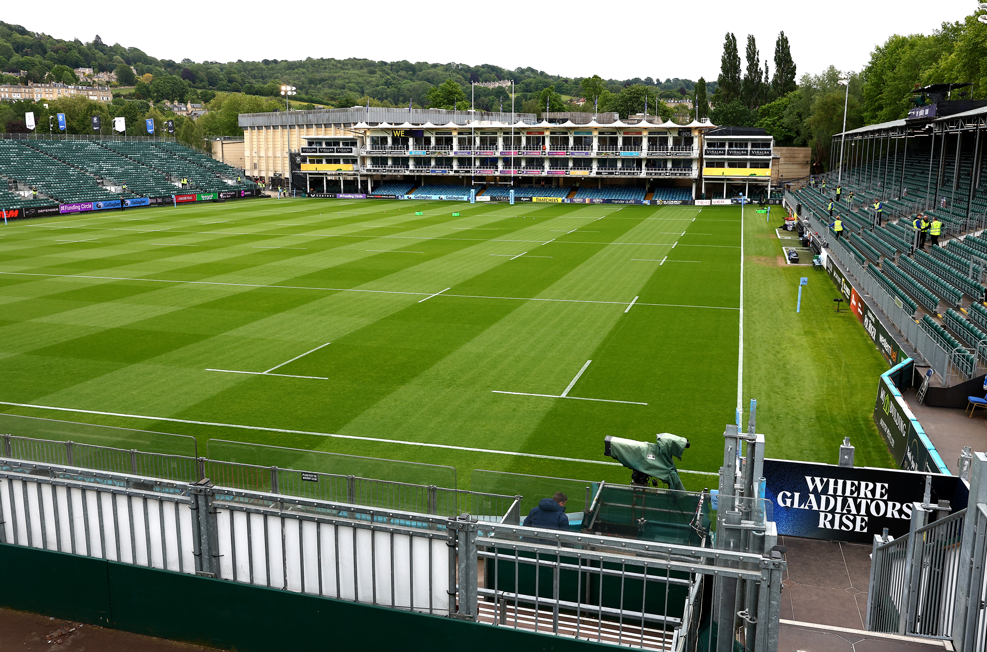 The Rec, Bath Rugby's ground is seen ahead of the Gallagher PREM match between Bath Rugby and Newcastle Red Bulls at The Recreation Ground on May 16, 2026