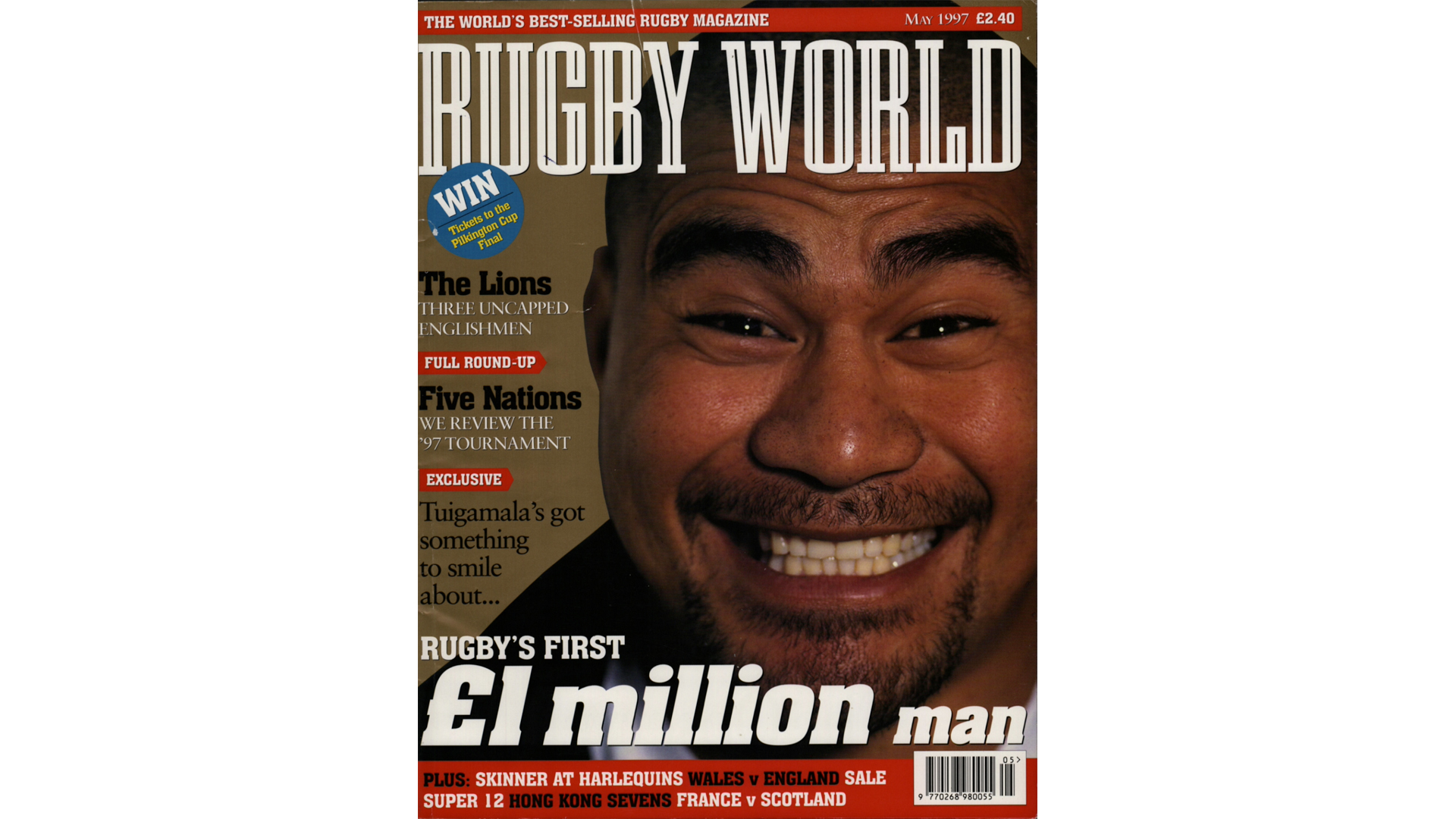 The cover of the May 1997 issue of Rugby World.