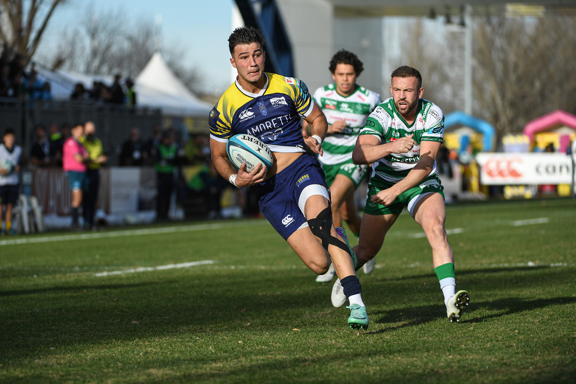 Zebra Parma's Lorenzo Pani makes a break during the December 2025 URC match against Benetton