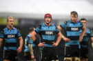 Cardiff Rugby’s James Botham and Josh McNally standing on the pitch during a January 2026 European Challenge Cup game against Exeter Chiefs