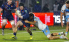 Edinburgh's Darcy Graham is tackled during a January 2026 URC match against the Bulls.
