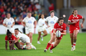 Daleaka Menin of Canada runs with the ball during the first October 2026 WXV Global Series match against England